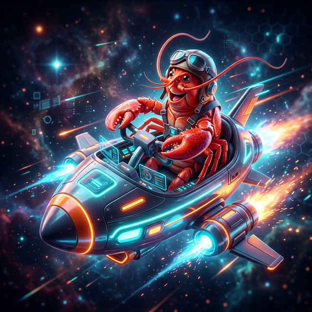 Futuristic Space Lobster Hero